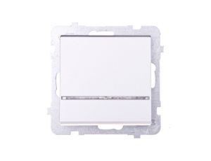 SONATA Łącznik kontrolny z podświetleniem srebro mat ŁP-12RS/m/38