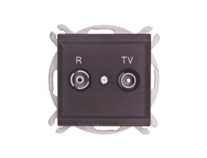 SONATA Gniazdo antenowe RTV przelotowe 14dB czekoladowy metalik GPA-14RP/m/40