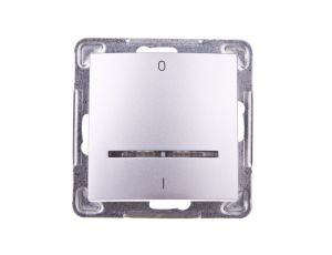 IMPRESJA Łącznik podwójny z podświetleniem srebrny ŁP-11YS/m/18