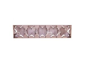 IMPRESJA Puszka natynkowa pięciokrotna złoty metalik PNP-5Y/28