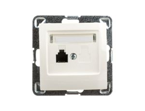 IMPRESJA Gniazdo telefoniczne pojedyncze RJ11 ecru GPT-1Y/m/27
