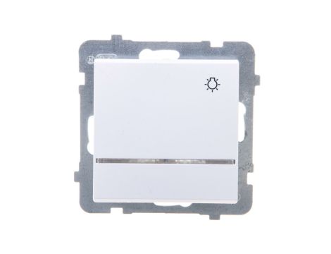 SONATA Przycisk /światło/ z podświetleniem biały ŁP-5RS/m/00