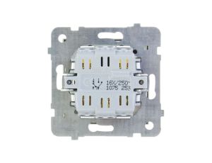 SONATA Łącznik schodowy + pojedynczy srebro mat ŁP-9R/m/38