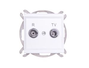 SONATA Gniazdo antenowe RTV zakończeniowe 10dB białe GPA-10RPZ/m/00