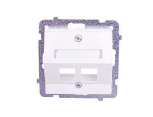 AS Obudowa gniazda komputerowego podwójnego skośna ecru GPK-2GS/p/27