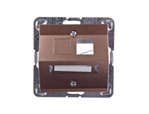 IMPRESJA Obudowa gniazda komputerowego pojedynczego skośna złoty metalik GPK-1YS/p/28