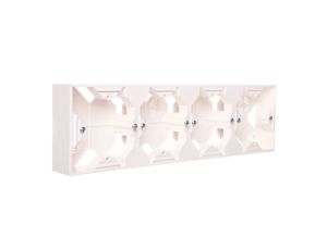 AS Puszka natynkowa poczwórna ecru PNP-4G/27