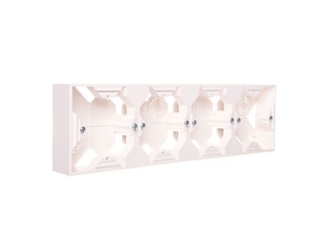 AS Puszka natynkowa poczwórna ecru PNP-4G/27