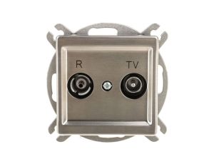 SONATA Gniazdo antenowe RTV końcowe 2,5-3dB stal inox GPA-RMK/m/37