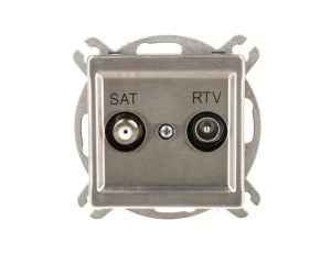 SONATA Gniazdo antenowe RTV-SAT końcowe stal inox GPA-RMS/m/37