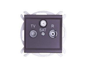 SONATA Gniazdo antenowe RTV-SAT końcowe czekoladowy metalik GPA-RS/m/40