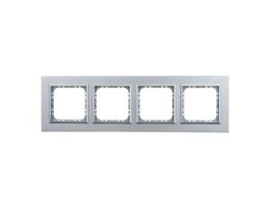 SONATA Ramka poczwórna aluminium / srebrny metal R-4RAC/35/38