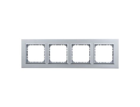 SONATA Ramka poczwórna aluminium / srebrny metal R-4RAC/35/38