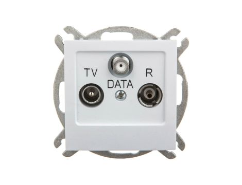 AS Gniazdo antenowe RTV DATA białe GPA-GD/m/00