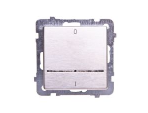 SONATA Łącznik podwójny z podświetleniem stal inox ŁP-11RMS/m/37
