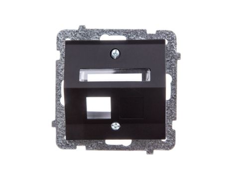 SONATA Obudowa gniazda komputerowego pojedynczego skośna czarny metalik GPK-1RS/p/33