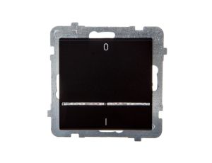 SONATA Łącznik podwójny z podświetleniem czarny mat ŁP-11RS/m/33