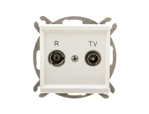 SONATA Gniazdo antenowe RTV przelotowe 14dB ecru GPA-14RP/m/27