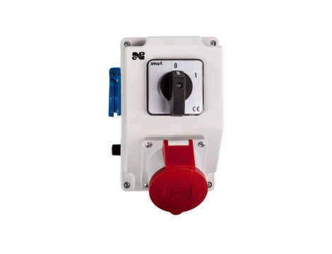 Zestaw instalacyjny z gniazdem 16A 5P+2P+Z RS-Z (0-1) czerwony 6272-00