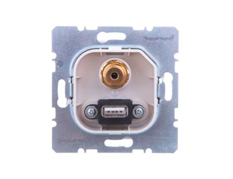 Berker/B.Kwadrat Gniazdo USB 3,5mm Audio kremowe połysk 3315398982