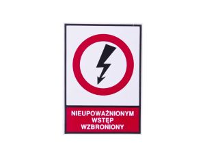 Tabliczka /znak zakazu/ TZZ 74X105S NIEUP.WST.WZB E04TZ-01031120600 /10szt./