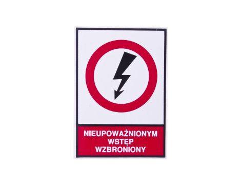 Tabliczka /znak zakazu/ TZZ 74X105S NIEUP.WST.WZB E04TZ-01031120600 /10szt./