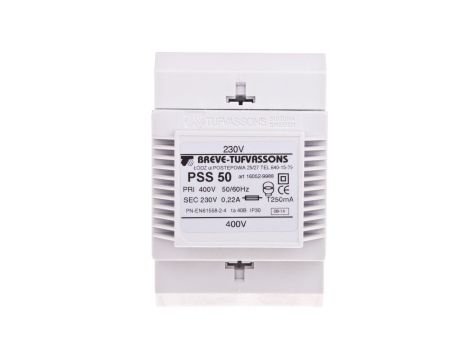 Transformator 1-fazowy modułowy separacyjny PSS 50 400/230V 0,22A, na szynę DIN, IP30, Ta 40, 16052-9988