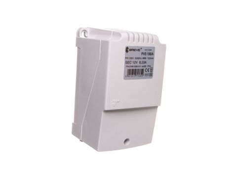 Transformator 1-fazowy bezpieczeństwa PVS 100 230/ 12V 8,33A, w obudowie, IP54, Ta 40, 16012-9956