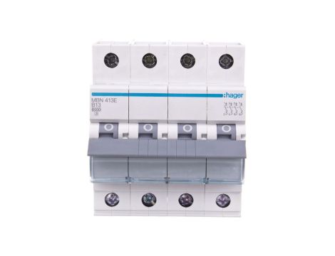 Wyłącznik nadprądowy 4P B 13A 6kA AC MBN413E