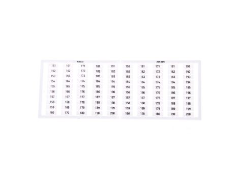 Ramka z oznacznikami 2x 151-200 209-609 /5szt./