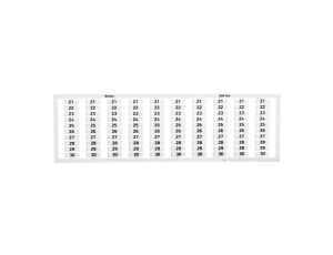 Ramka z oznacznikami 10x 21-30 209-704 /5szt./