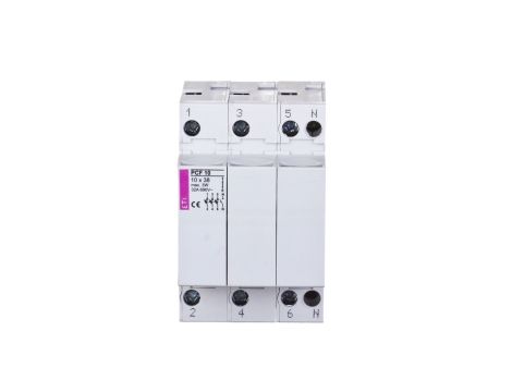 Rozłącznik bezpiecznikowy cylindryczny 3P+N 32A 10x38mm PCF 002550005