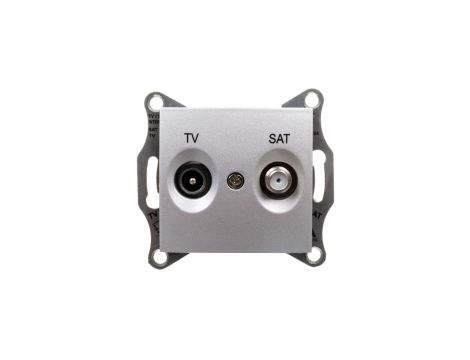 Sedna Gniazdo antenowe aluminium TV/SAT przelotowe 4dB SDN3401960