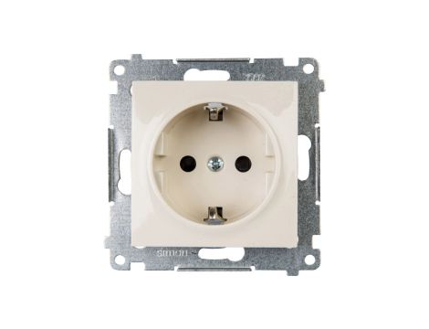 Simon 54 Gniazdo pojedyncze SCHUKO z/u 16A IP20, szybkozłącza, kremowe DGSz1CZ.01/41