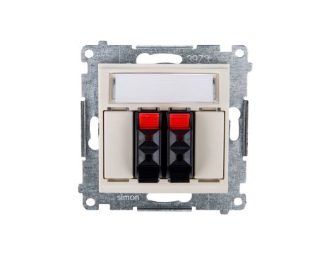 Simon 54 Gniazdo głośnikowe podwójne kremowe DGL32.01/41