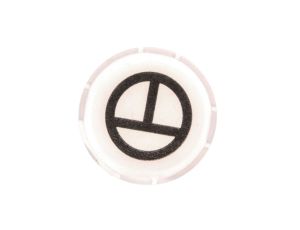 Soczewka przycisku 22mm płaska biała z symbolem IMPULSOWANIE M22-XDL-W-X11 218309 /10szt./