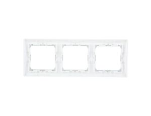 VALENA Ramka potrójna pozioma srebro 770493