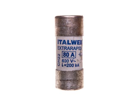 Wkładka bezpiecznikowa cylindryczna 22x58mm 80A aR 600V CH22UQ 002645023