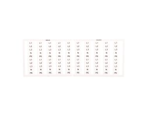 Oznaczniki WSB 20x L1 L2 L3 N PE, biały 249-672 /5szt./