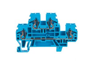 Złączka szynowa 2-piętrowa N / N 2,5mm2 niebieska 870-504 /50szt./
