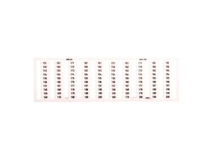 Ramka z oznacznikami 2x 151-200 209-709 /5szt./