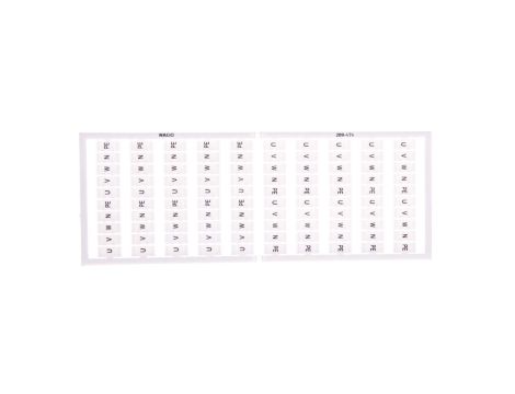 Ramka z oznacznikami 20x U V W N PE 209-474 /5szt./
