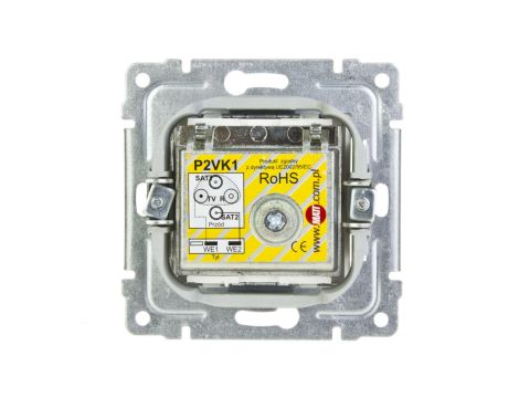 VENA Gniazdo antenowe podwójne TV/SAT białe 510478