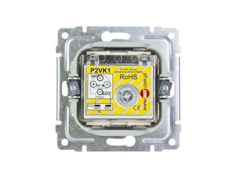 VENA Gniazdo antenowe podwójne TV/SAT satyna 515078