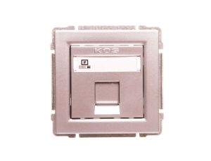 KOS66 Gniazdo komputerowe pojedyncze RJ45 MOLEX kat.5e nieekranowane aluminium 664065