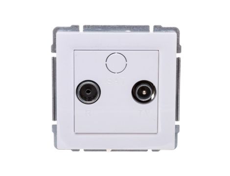 KOS66 Gniazdo antenowe RTV przelotowe 8dB białe 660474