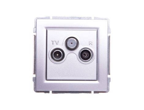 KOS66 Gniazdo antenowe RTV/SAT przelotowe 10dB aluminium 664077