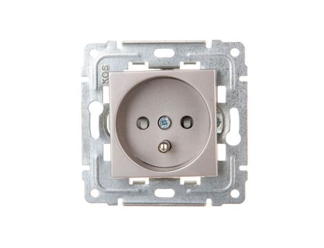 DANTE Gniazdo pojedyncze z/u z przesłonami inox 454134