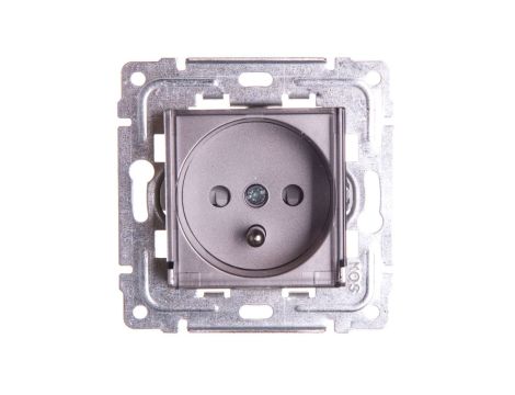 DANTE Gniazdo bryzgoszczelne z/u z przesłonami klapka transparentna inox 454139