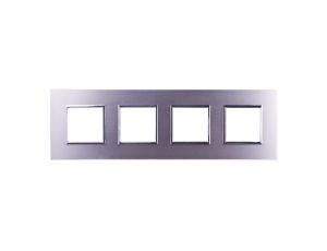 DANTE Ramka poczwórna aluminium anodowane INOX 4541284